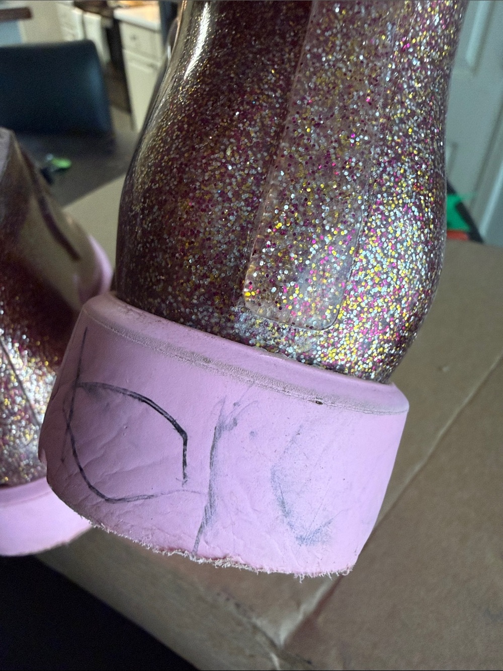 Mini Melissa Toddler Chelsea Glittery Bootes - Picture 14 of 15